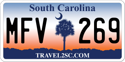 SC license plate MFV269