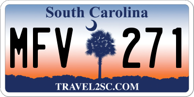 SC license plate MFV271