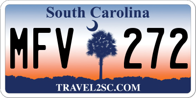 SC license plate MFV272