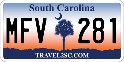 SC license plate MFV281