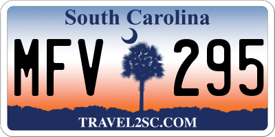 SC license plate MFV295