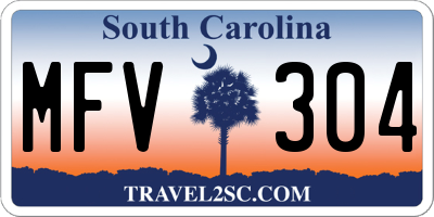 SC license plate MFV304