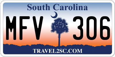 SC license plate MFV306