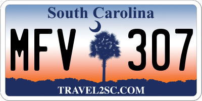 SC license plate MFV307