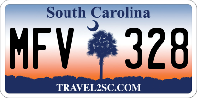SC license plate MFV328