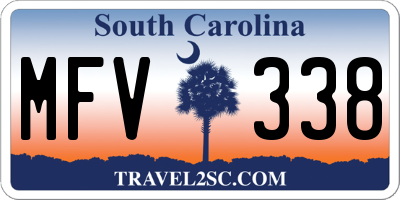 SC license plate MFV338