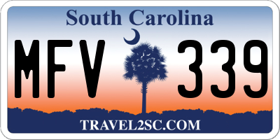 SC license plate MFV339