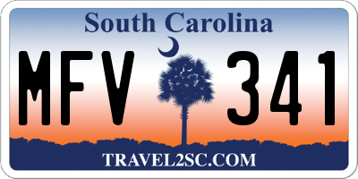 SC license plate MFV341