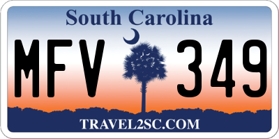 SC license plate MFV349