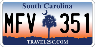 SC license plate MFV351