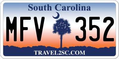 SC license plate MFV352