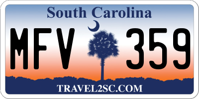 SC license plate MFV359