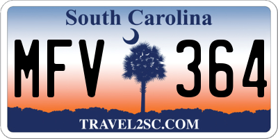 SC license plate MFV364