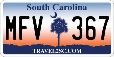 SC license plate MFV367