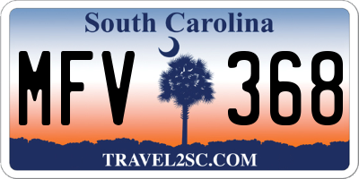 SC license plate MFV368