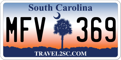 SC license plate MFV369
