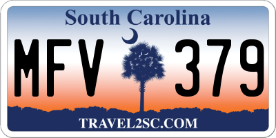 SC license plate MFV379