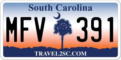 SC license plate MFV391