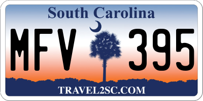 SC license plate MFV395