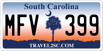SC license plate MFV399