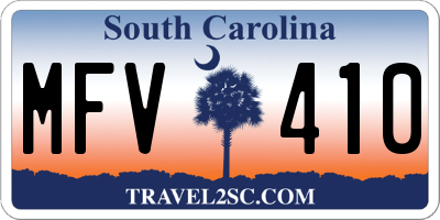 SC license plate MFV410