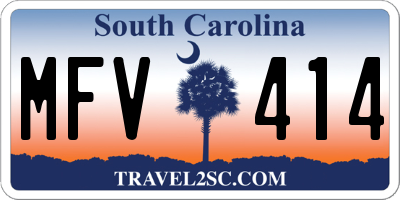 SC license plate MFV414