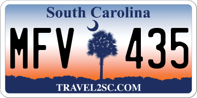 SC license plate MFV435
