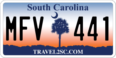 SC license plate MFV441