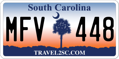 SC license plate MFV448