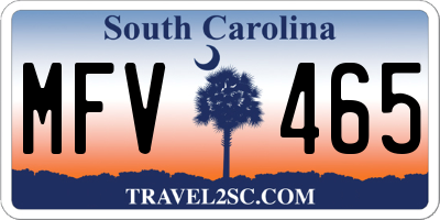 SC license plate MFV465
