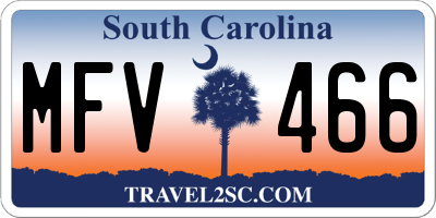 SC license plate MFV466
