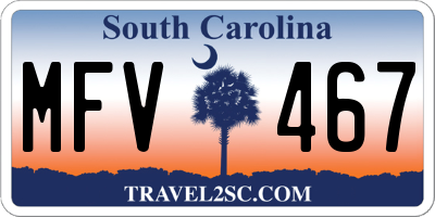 SC license plate MFV467