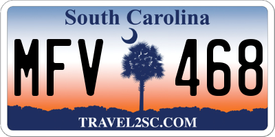 SC license plate MFV468