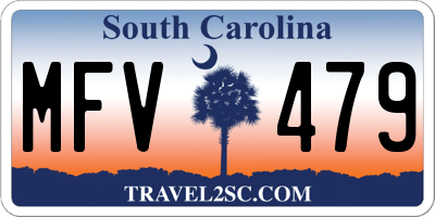 SC license plate MFV479