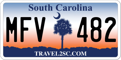 SC license plate MFV482