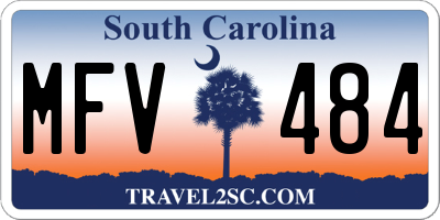 SC license plate MFV484