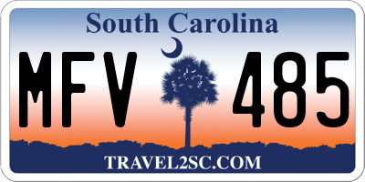 SC license plate MFV485