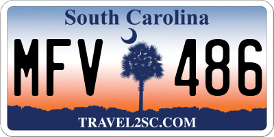 SC license plate MFV486