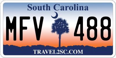 SC license plate MFV488