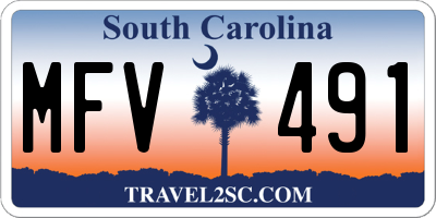 SC license plate MFV491