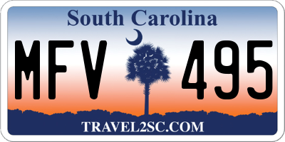 SC license plate MFV495