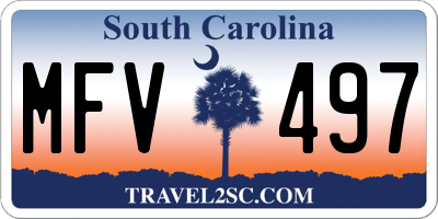 SC license plate MFV497
