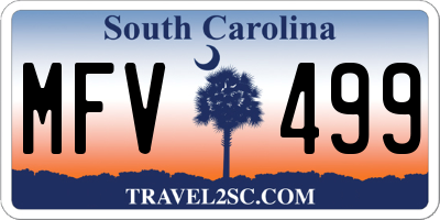 SC license plate MFV499