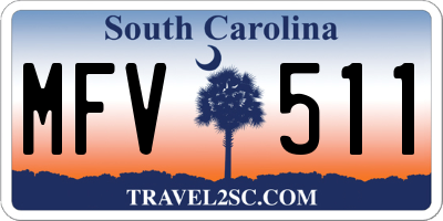 SC license plate MFV511