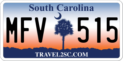SC license plate MFV515