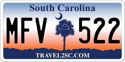SC license plate MFV522