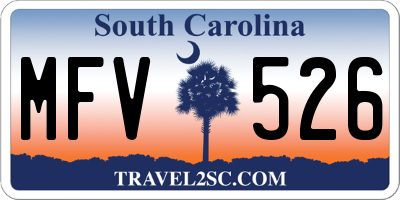 SC license plate MFV526