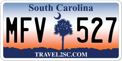 SC license plate MFV527