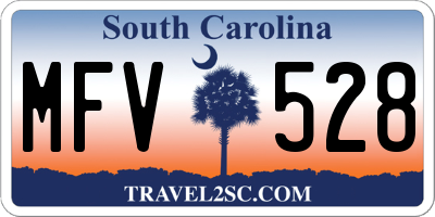 SC license plate MFV528