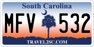 SC license plate MFV532